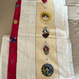 2 Ikea curtain panels - LIKE NEW matching DUVET COVER.